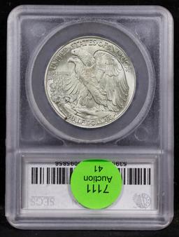 *Highlight* 1938-p Walking Liberty Half Dollar Near Top Pop! 50c ms67+ SEGS (fc)