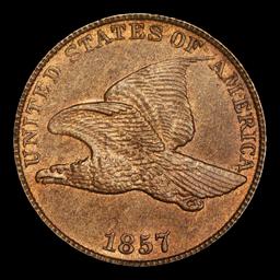 *Highlight* 1857 Flying Eagle Cent 1c ms64+ SEGS (fc)