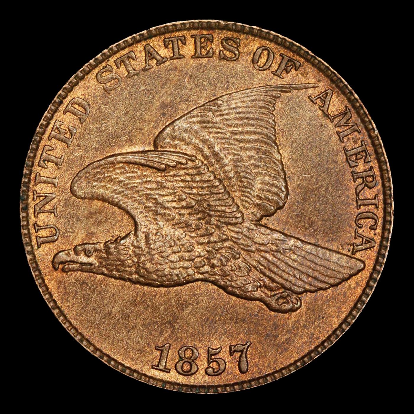 *Highlight* 1857 Flying Eagle Cent 1c ms64+ SEGS (fc)