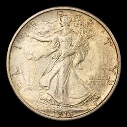 1918-p Walking Liberty Half Dollar 50c ms64+ SEGS