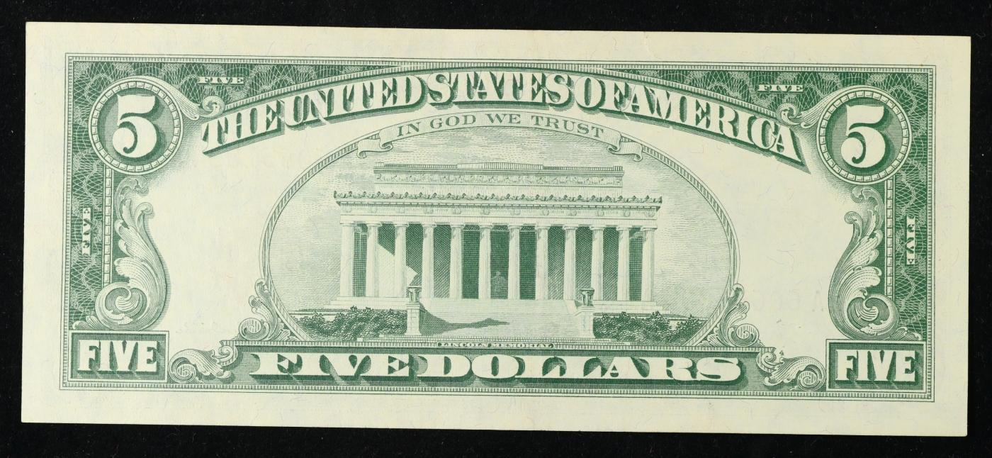 1963 $5 Red Seal United States Note Grades Select CU