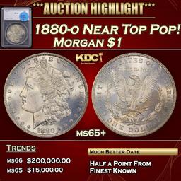 1880-o Morgan Dollar Near Top Pop! $1 ms65+ SEGS