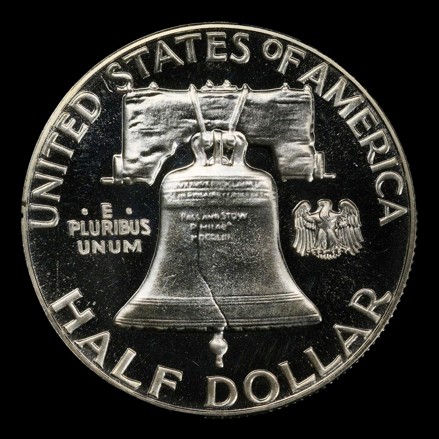 1957 Proof Franklin Half Dollar 50c Grades pr68 cam