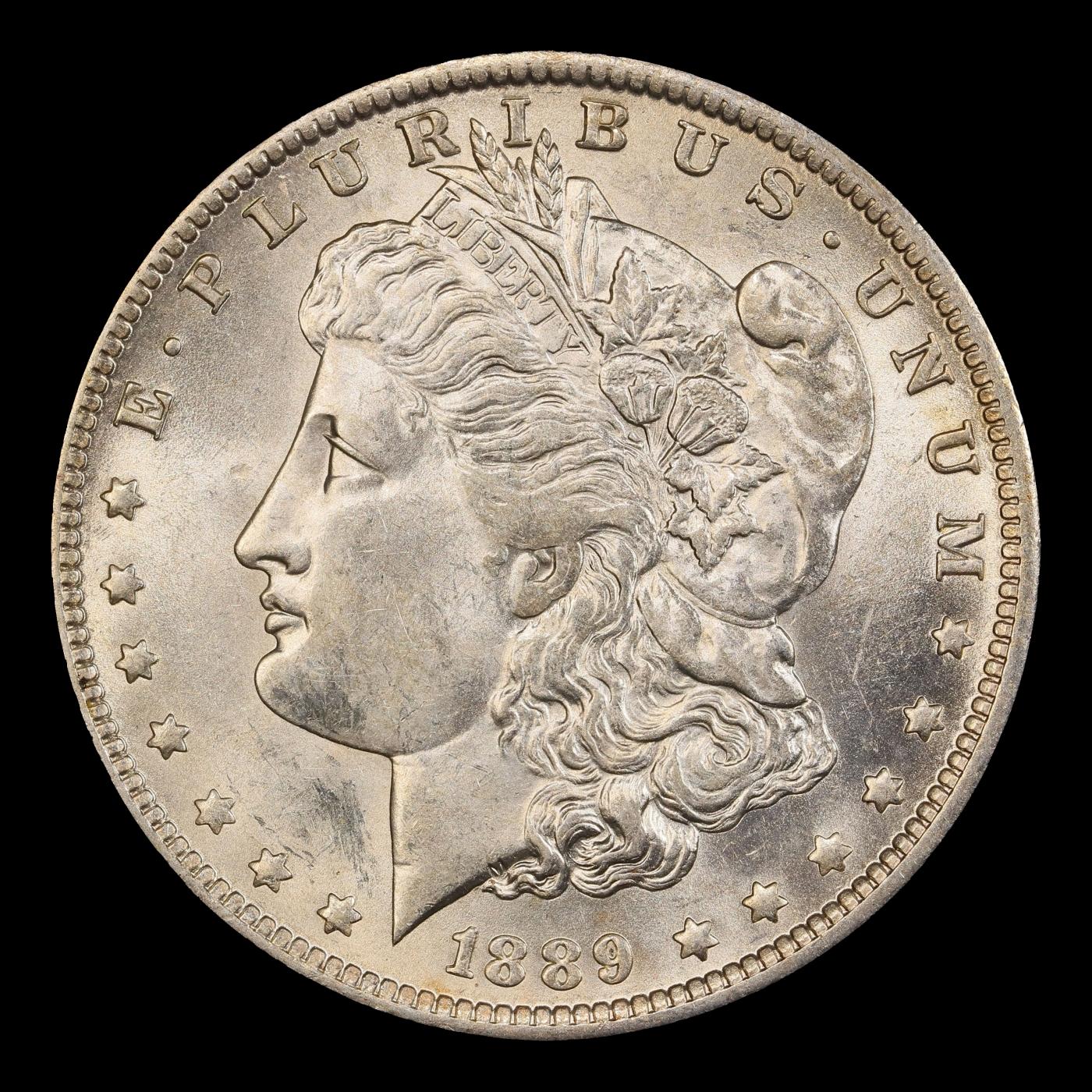 IO 1889-o Morgan Dollar $1 Grades ms62+