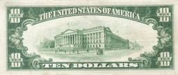 1928 $10 Gold Certificate Signatures Woods/Mellon Grades Select AU