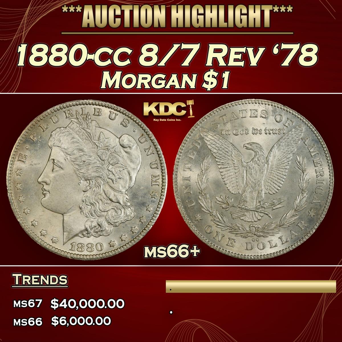 IO 1880-cc 8/7 Rev '78 Morgan Dollar $1 ms66+ SEGS