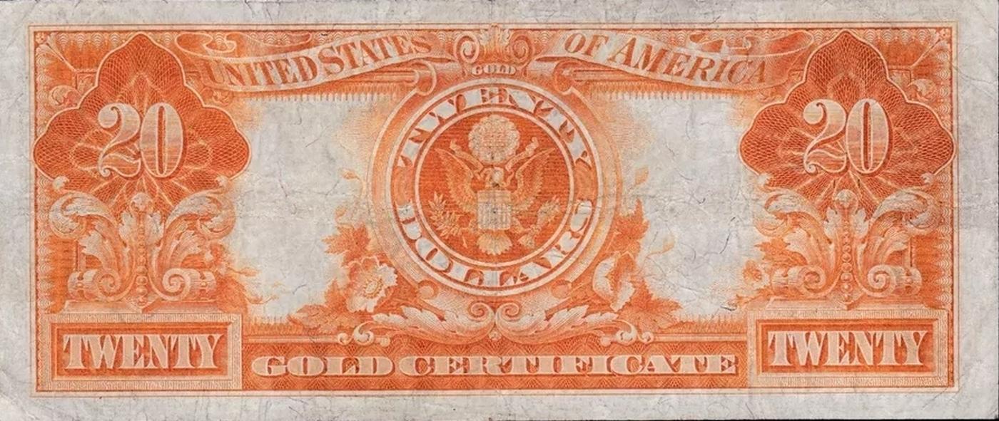 1906 $20 Large Size Gold Certificate Grades xf Signatures Napier/McClung