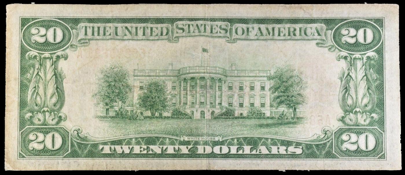 1928 $20 Gold Certificate FR-2402 Woods/Mellon Grades Select AU