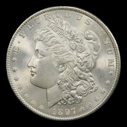 1897-p Morgan Dollar Near Top Pop! $1 ms67+ SEGS