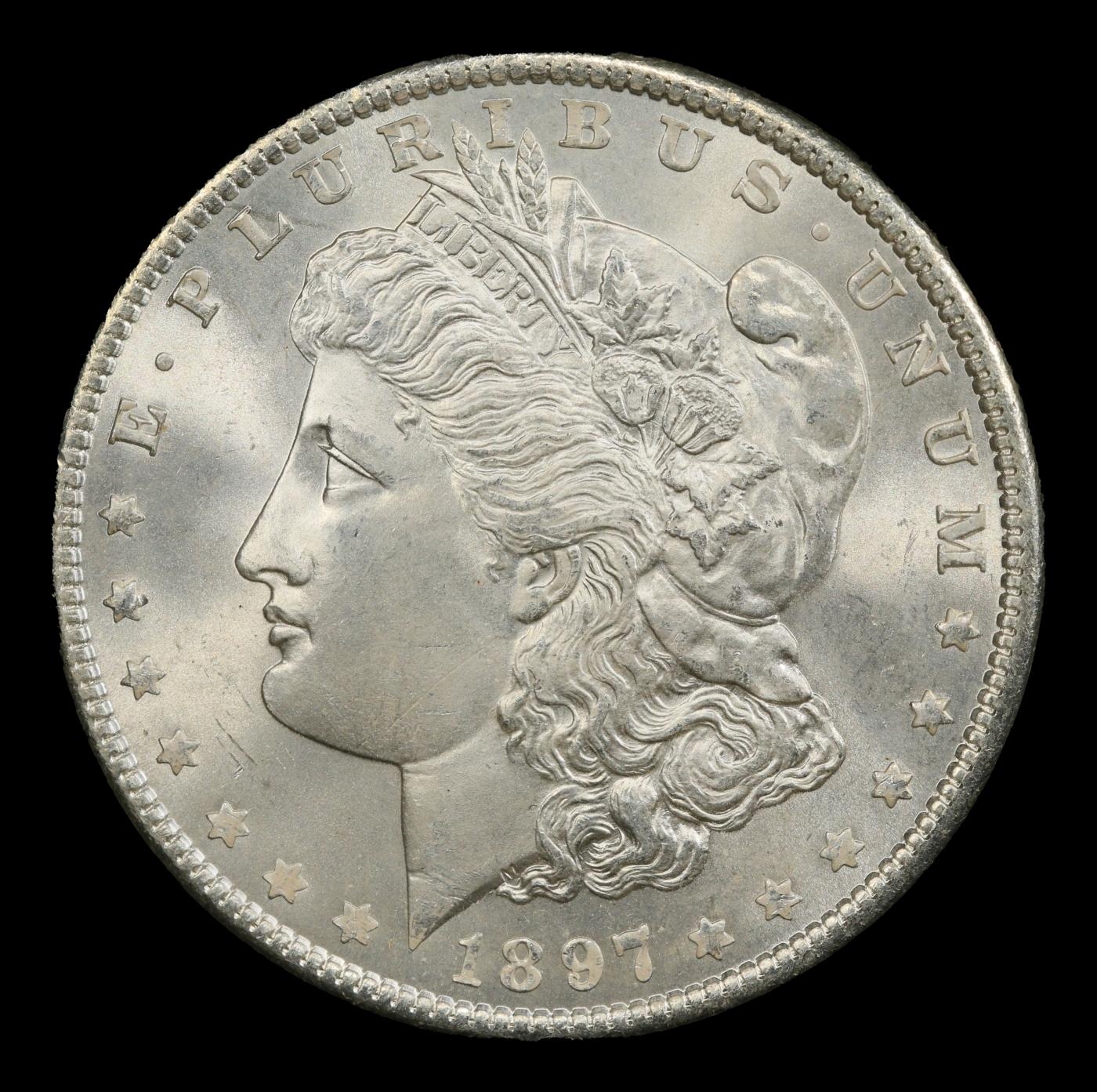 1897-p Morgan Dollar Near Top Pop! $1 ms67+ SEGS