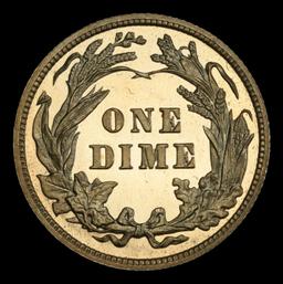 1911 Proof Barber Dime TOP POP! 10c pr68 DCAM SEGS