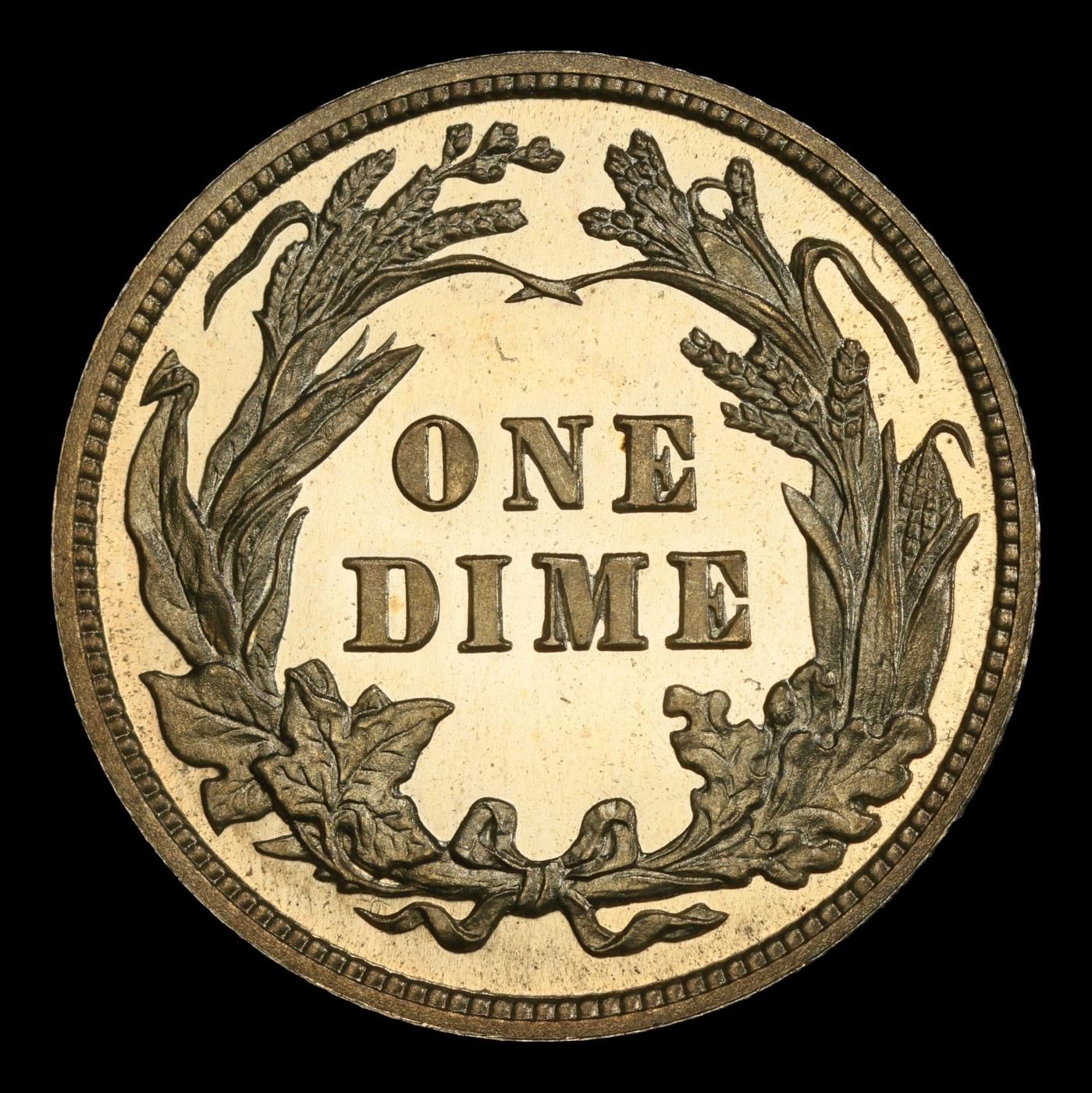 1911 Proof Barber Dime TOP POP! 10c pr68 DCAM SEGS