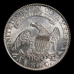 1821 Capped Bust Half Dollar 50c ms62+ USCG