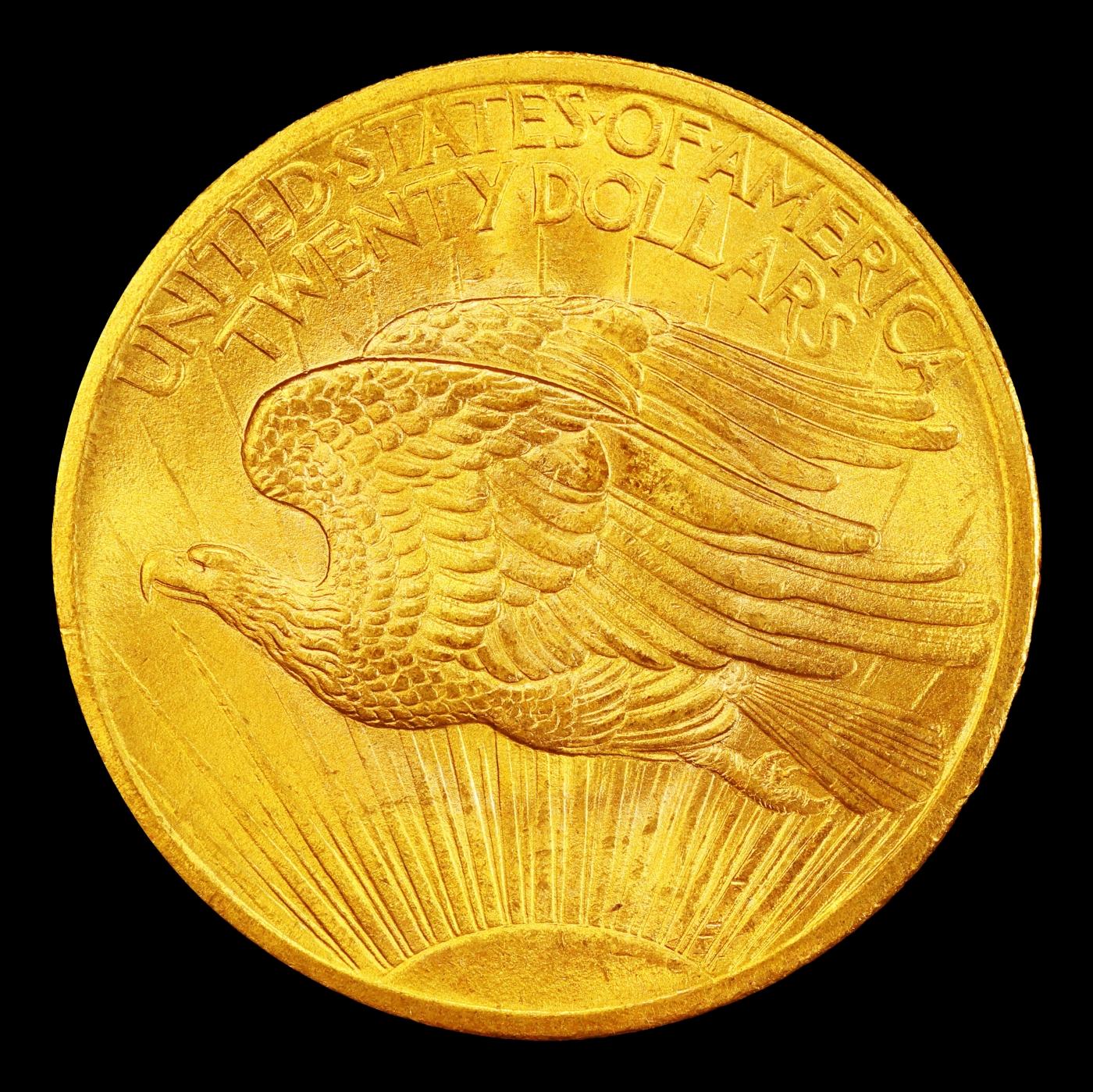 1907-p Gold St. Gaudens Double Eagle $20 ms66+ SEGS