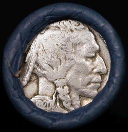 Buffalo Nickel Shotgun Roll in Old Bank Style 'Bell Telephone' Wrapper 1920 & d Mint Ends
