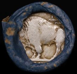 Buffalo Nickel Shotgun Roll in Old Bank Style 'Bell Telephone' Wrapper 1920 & d Mint Ends