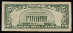 1963 $5 Red Seal United States Note Grades vf++