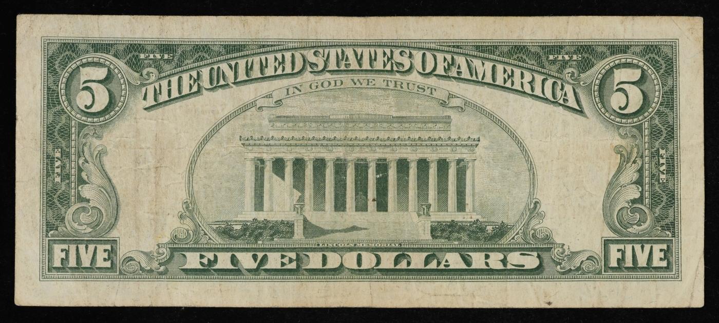 1963 $5 Red Seal United States Note Grades vf++