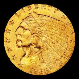 *Highlight* 1926-p Gold Indian Quarter Eagle TOP POP! $2 1/2 GEM++ Unc USCG (fc)