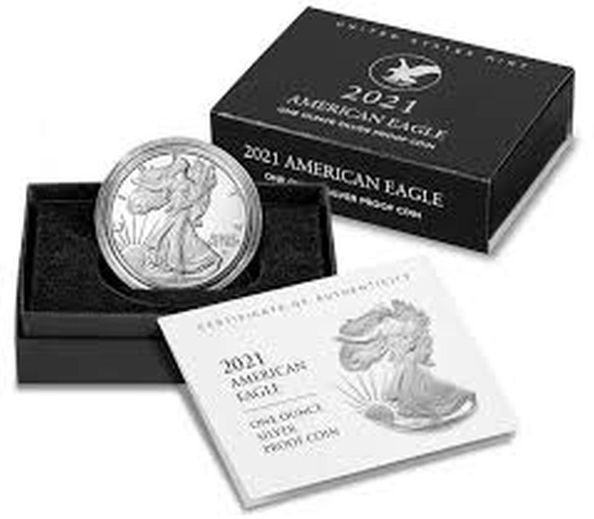 2021-s Silver Eagle 1 Oz Silver Proof In Original Packaging