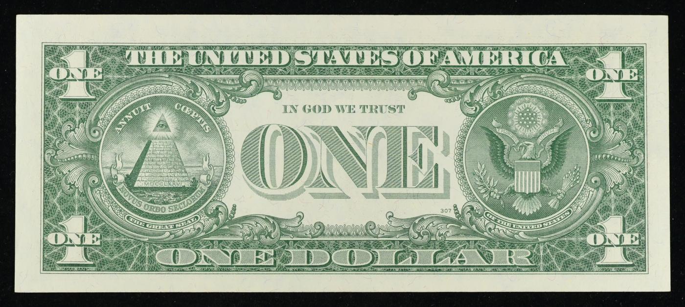 1957 $1 Blue Seal Silver Certificate Grades Choice CU