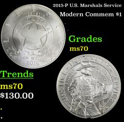 2015-P U.S. Marshals Service Modern Commem Dollar $1 ms70 SEGS