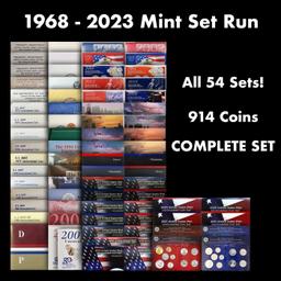 COMPLETE MINT SET RUN ALL 54 SETS! 1968-2023 914 Coins COMPLETE SET