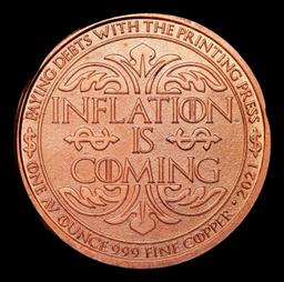 1oz .999 Fine Copper Bullion Round - Laborless Day Style Grades Ungraded