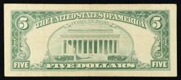 1963 $5 Red Seal United States Note Grades vf++