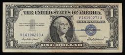 1957 $1 Blue Seal Silver Certificate Grades xf