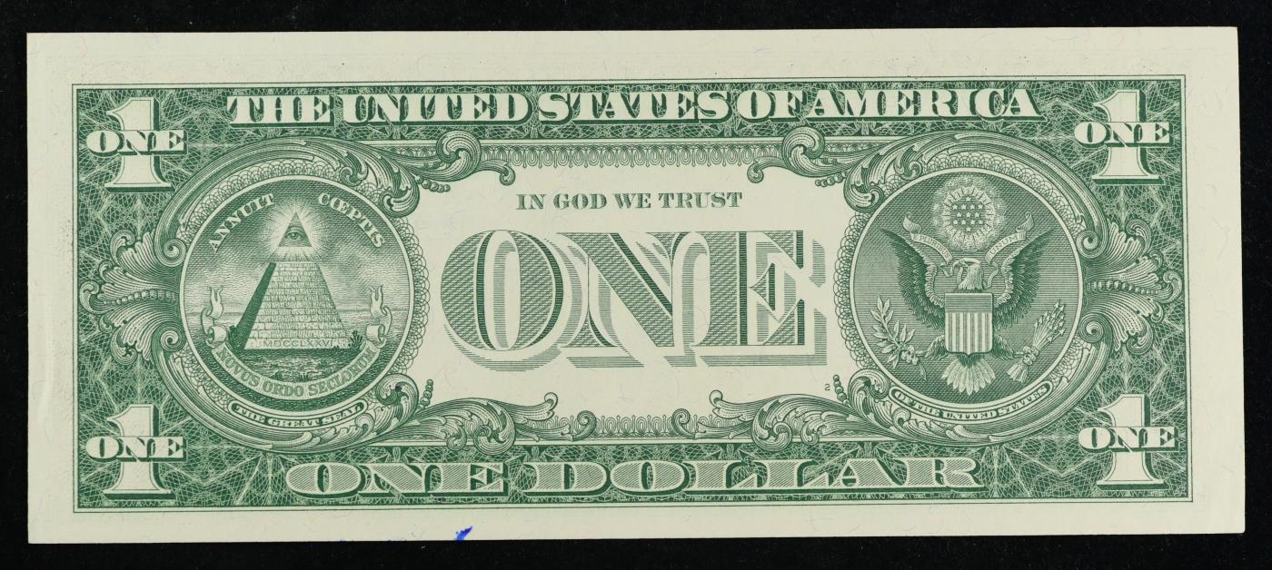 1957 $1 Blue Seal Silver Certificate Grades Choice CU