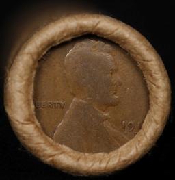 Small Cent Mixed Roll Orig Brandt McDonalds Wrapper, 1917-d Lincoln Wheat end, 1906 Indian other end