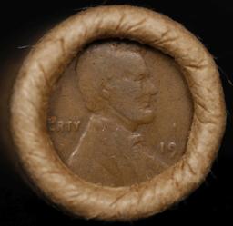 Small Cent Mixed Roll Orig Brandt McDonalds Wrapper, 1917-d Lincoln Wheat end, 1900 Indian other end