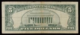 1963 $5 Red Seal United States Note Grades vf++