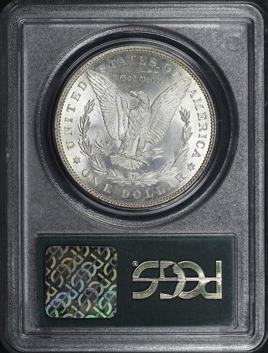 PCGS 1883-p Morgan Dollar OGH Rainbow Toned 1 ms64 PCGS