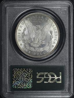 PCGS 1883-p Morgan Dollar OGH Rainbow Toned 1 ms64 PCGS