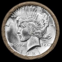 76- 20 Mixed Morgan/Peace Unc SEARS Dollar $1 Roll 1921 Peace/Morgan 'P' Rev Ends