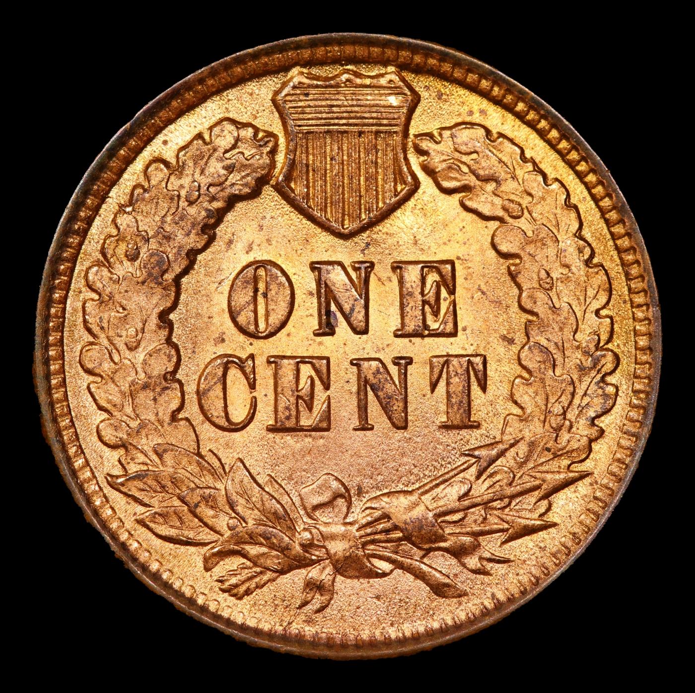 1901 Indian Cent 1c ms65+ rd USCG