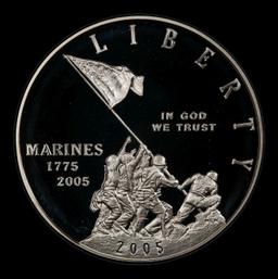 2005-P Marines Proof Modern Commem Dollar $1 pr70 dcam SEGS