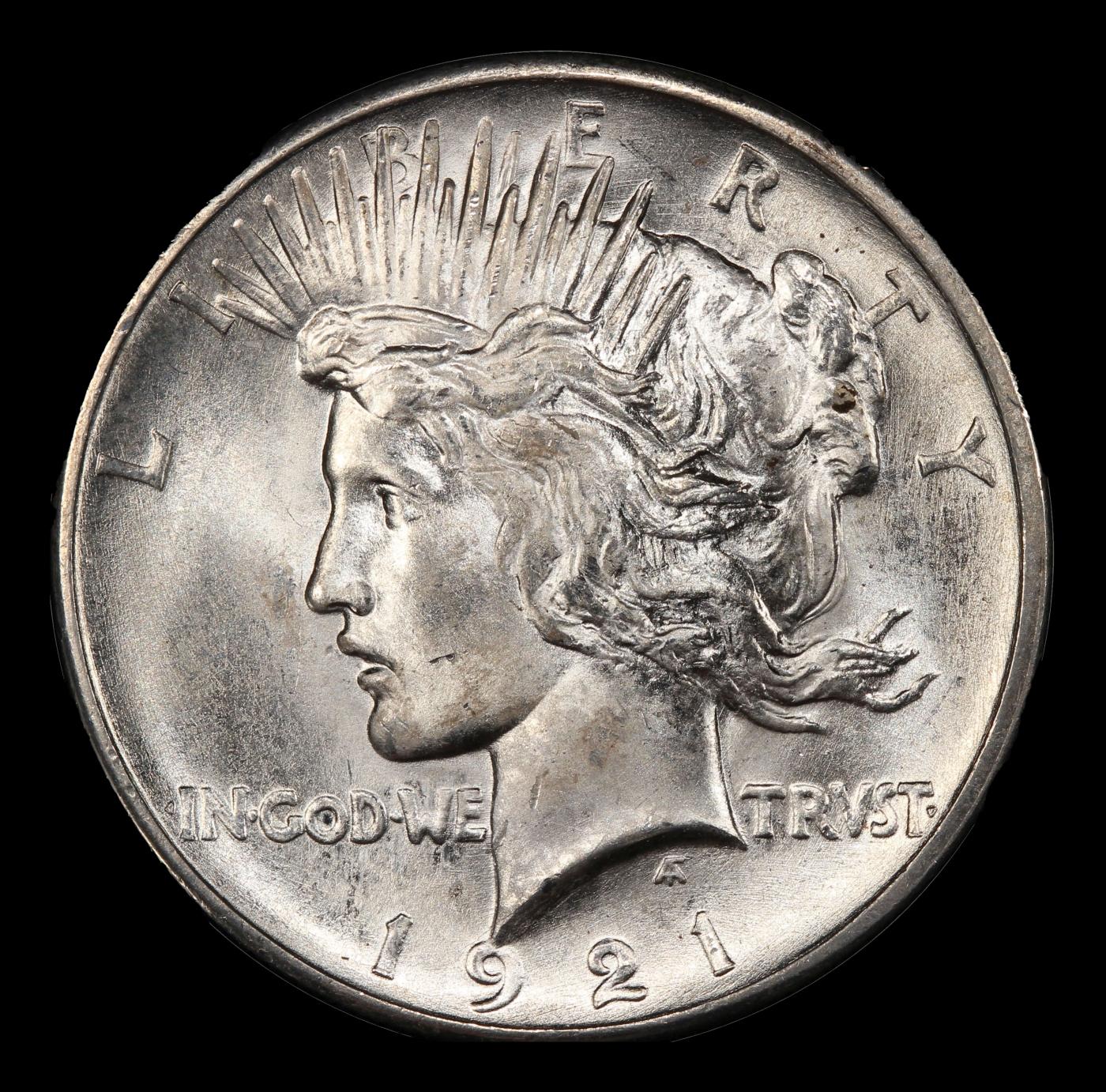 1921-p Peace Dollar Near Top Pop $1 ms66 SEGS