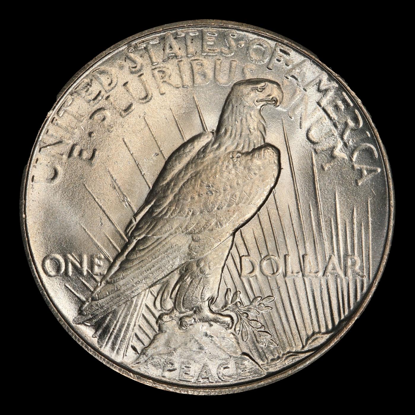1935-p Peace Dollar Near Top Pop $1 ms66 SEGS