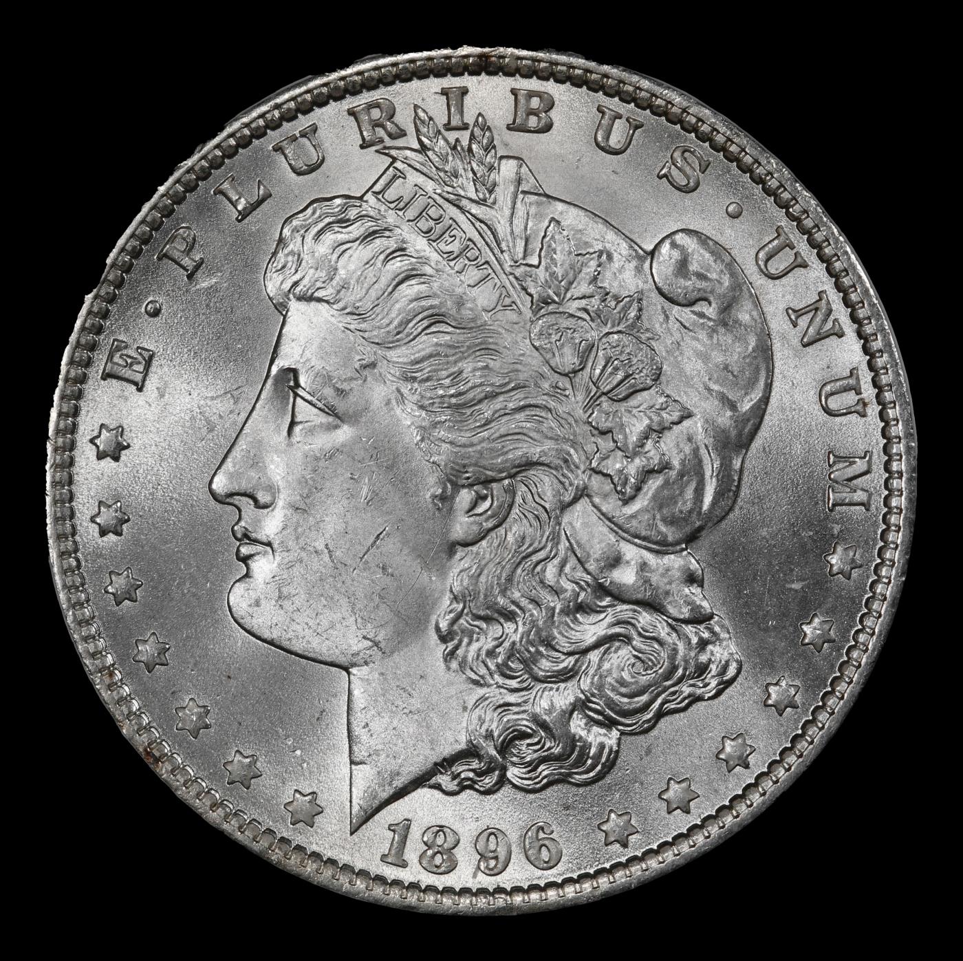 1896-p Morgan Dollar $1 Grades ms65+