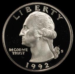 1992-s Proof Washington Quarter 25c pr70 dcam SEGS