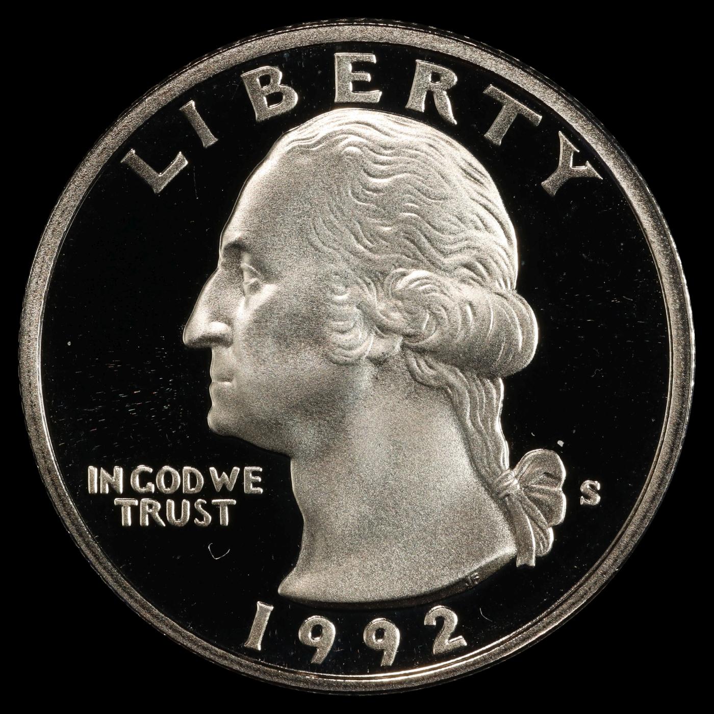 1992-s Proof Washington Quarter 25c pr70 dcam SEGS