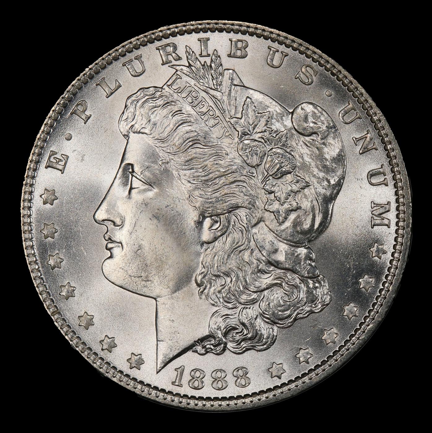 1888-p Morgan Dollar Near Top Pop! $1 ms67 SEGS