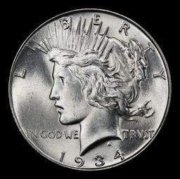 1934-p Peace Dollar $1 Grades ms64+