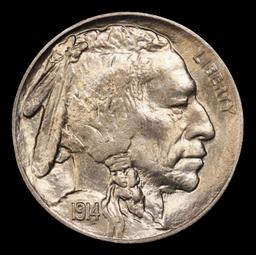 1914-p Buffalo Nickel 5c Grades ms65+