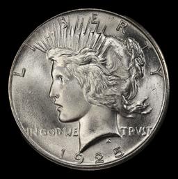 1925-p Peace Dollar Near Top Pop $1 ms67 SEGS
