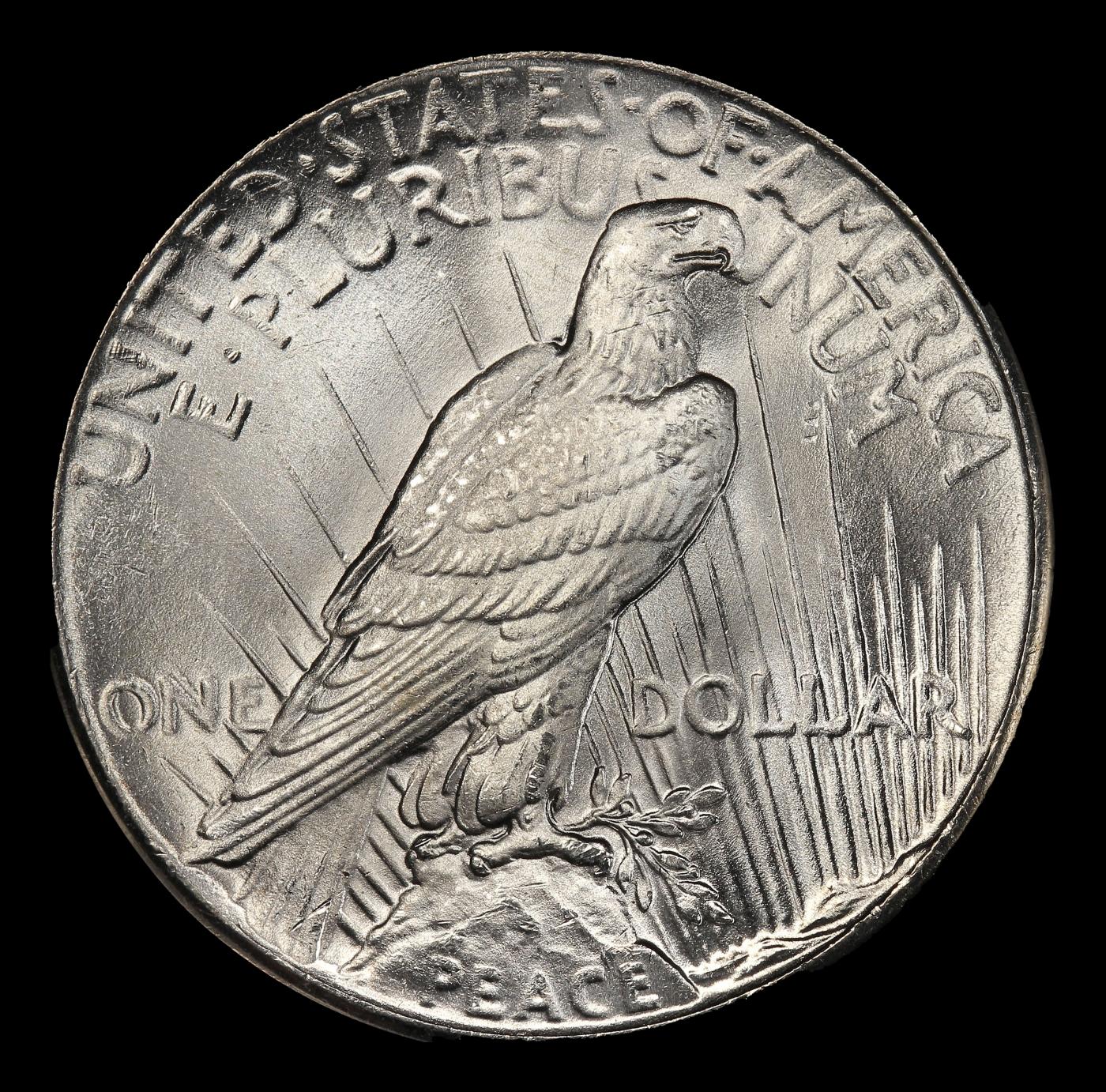 1925-p Peace Dollar Near Top Pop $1 ms67 SEGS