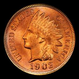 1902 Indian Cent . 1c Grades ms65 rb